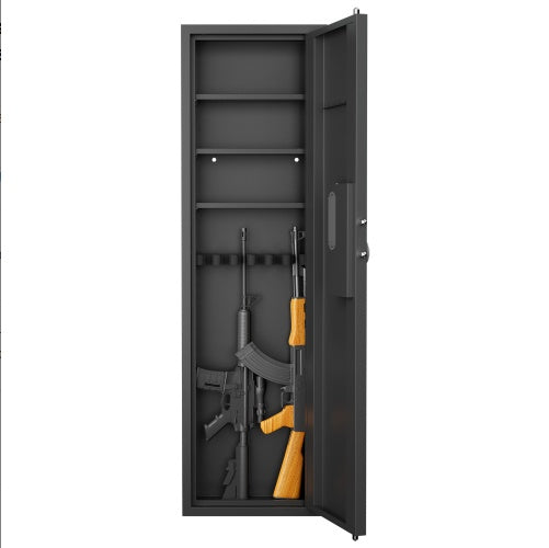 53 Passwod Touch Panel In-Wall Safe,Hidden Wall Gun Safe For Rifles With Adjustable Shelves,Assembled Storage Multifunctional Wall Safe For Firearm And Valuables